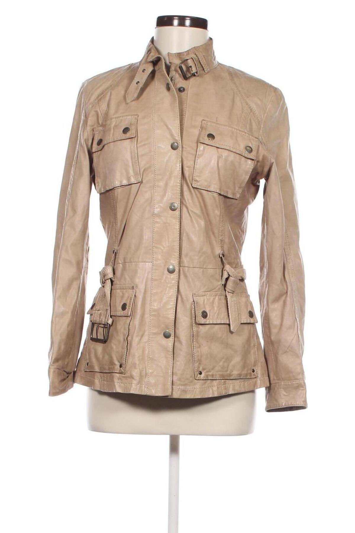 Damen Lederjacke Mauritius, Größe M, Farbe Beige, Preis 27,99 €