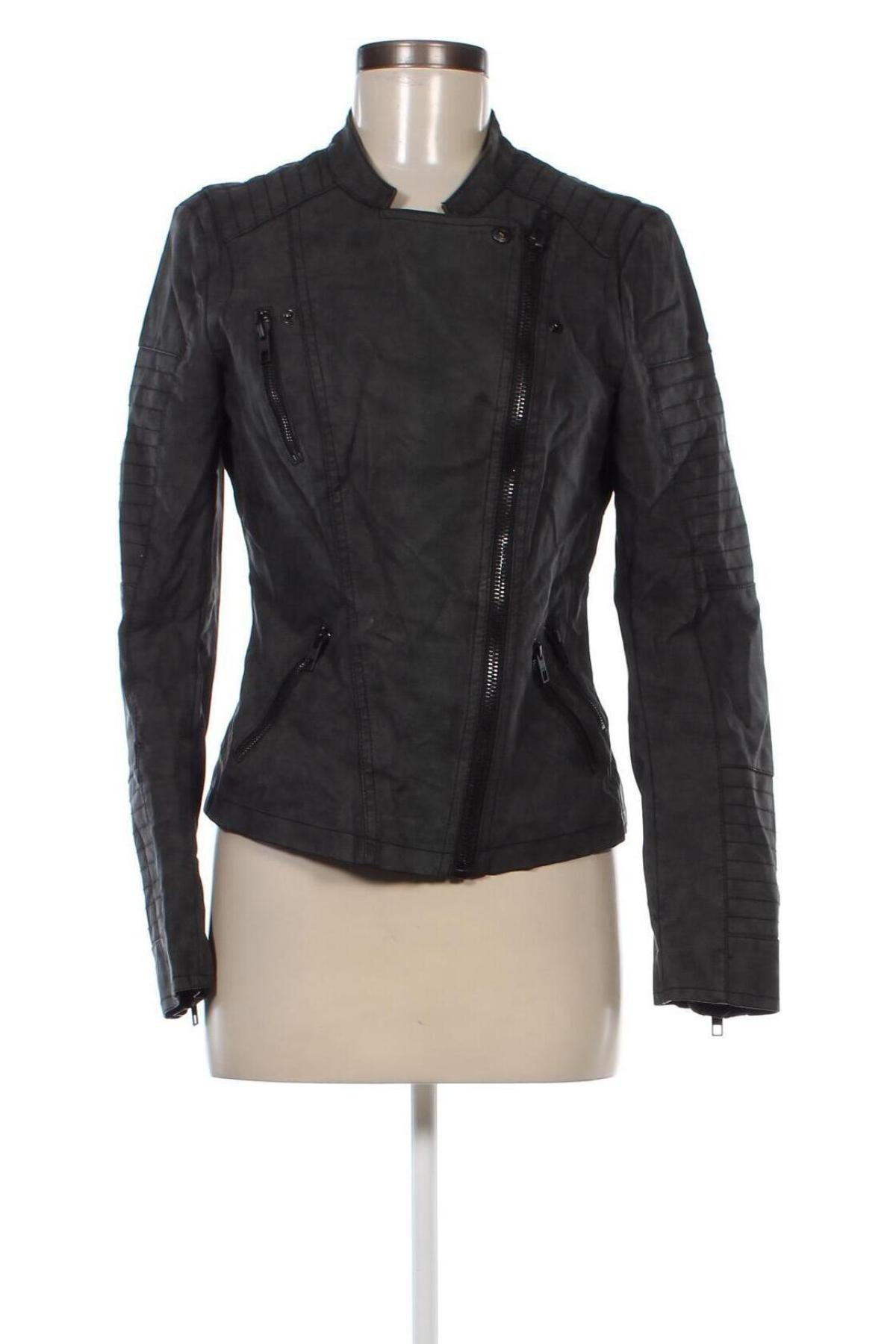 Damen Lederjacke ONLY, Größe M, Farbe Grau, Preis 28,53 €