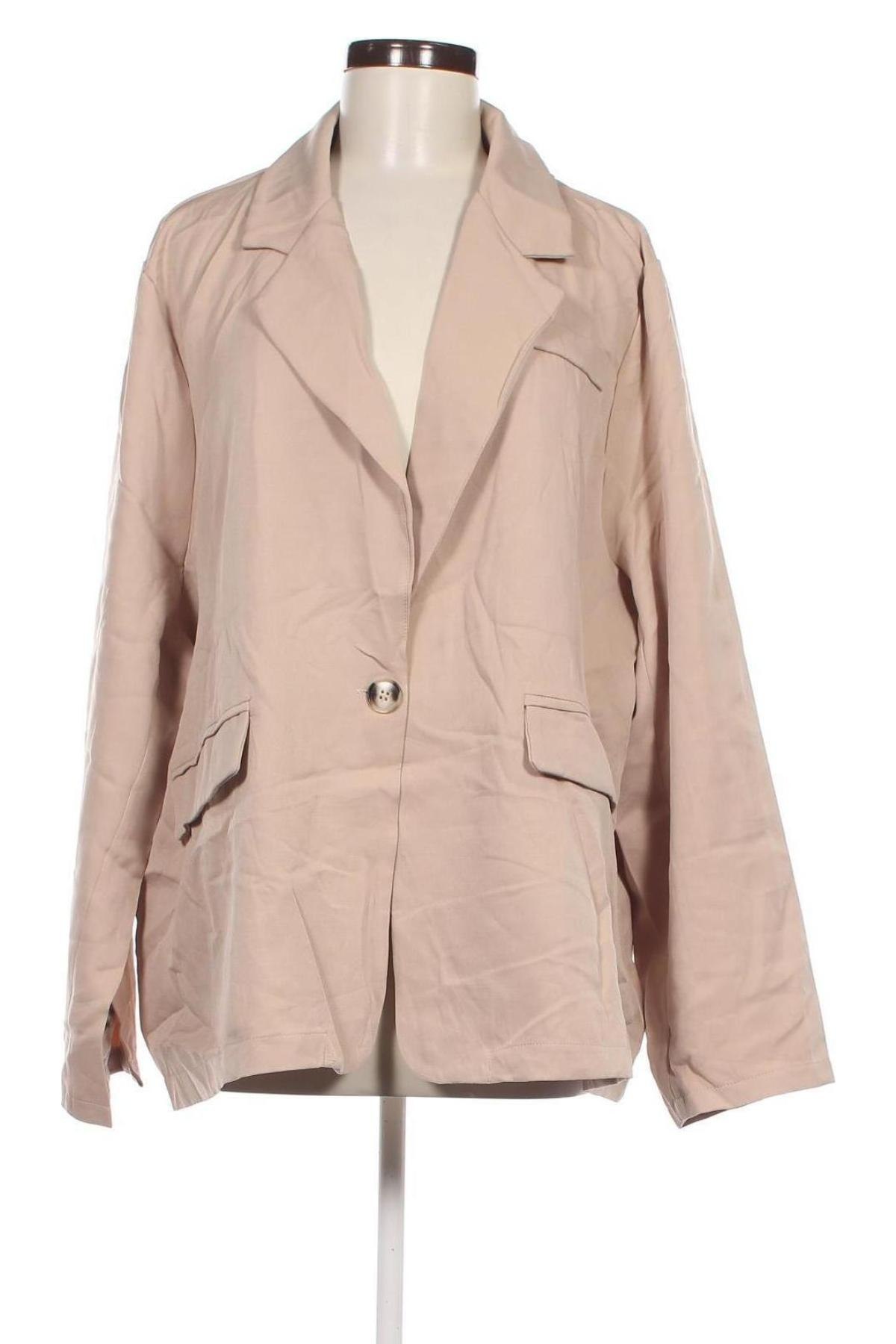 Damen Blazer, Größe 4XL, Farbe Beige, Preis 18,99 €