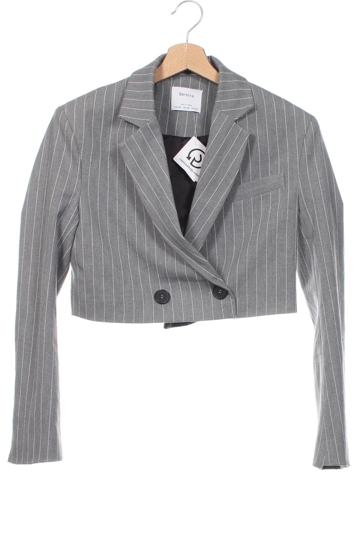 Damen Blazer Bershka, Größe XS, Farbe Grau, Preis € 14,99