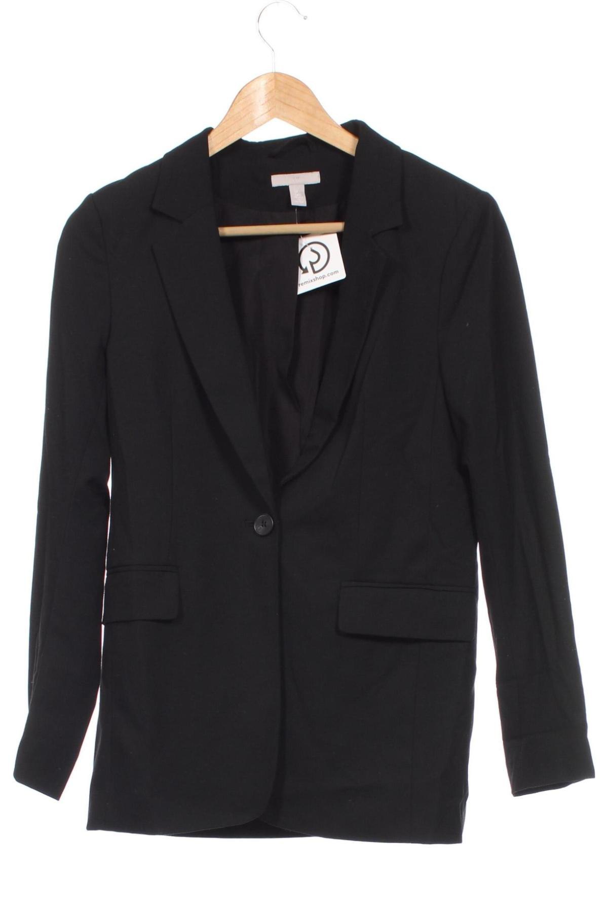 Damen Blazer H&M, Größe XS, Farbe Schwarz, Preis 14,99 €