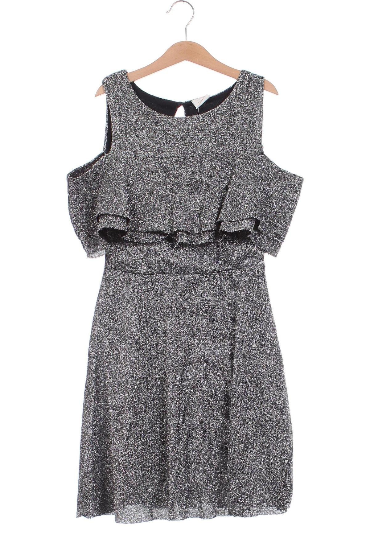 Kinderkleid Zara, Größe 11-12y/ 152-158 cm, Farbe Silber, Preis 6,99 €