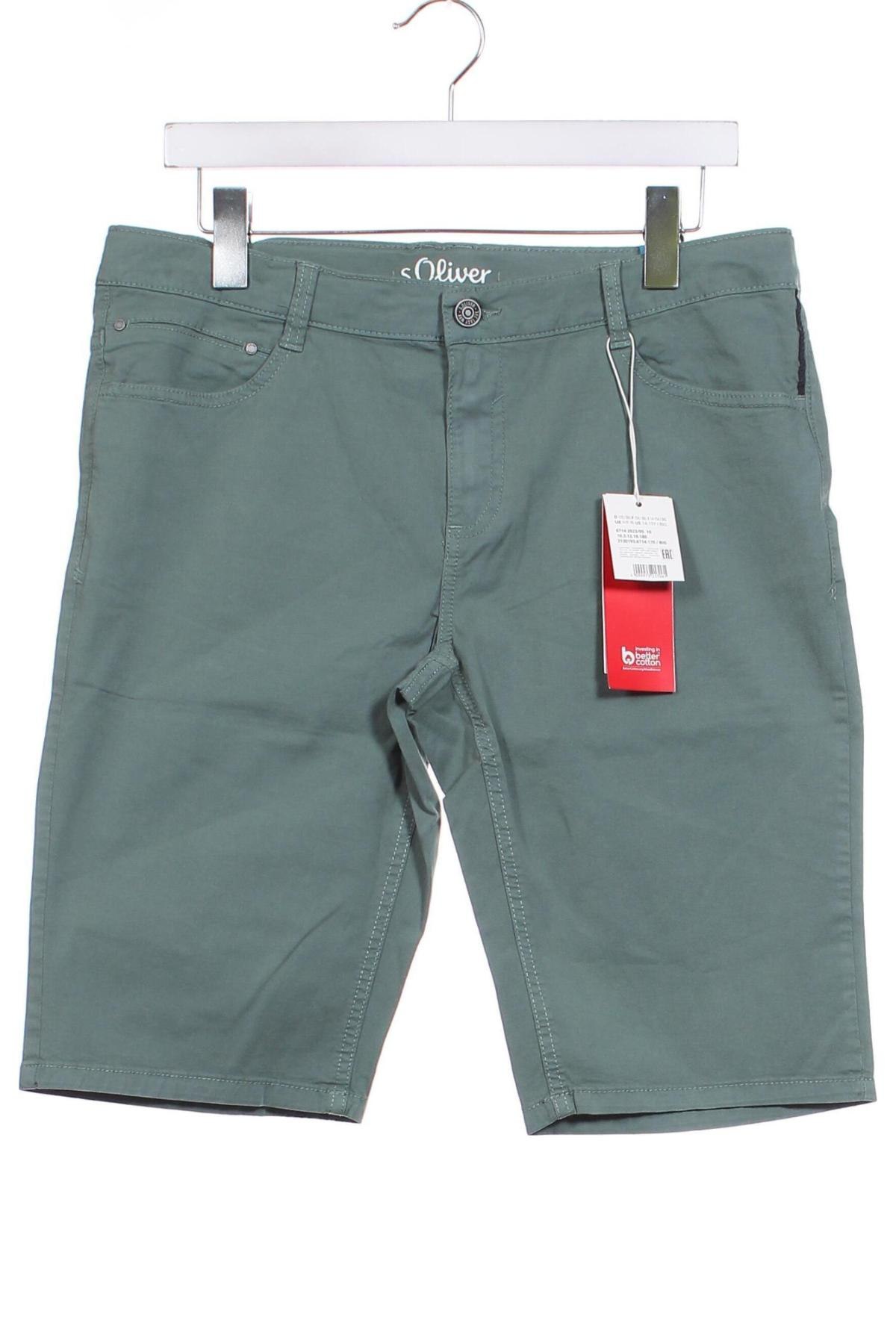 Pantaloni scurți pentru copii S.Oliver, Mărime 15-18y/ 170-176 cm, Culoare Verde, Preț 131,79 Lei