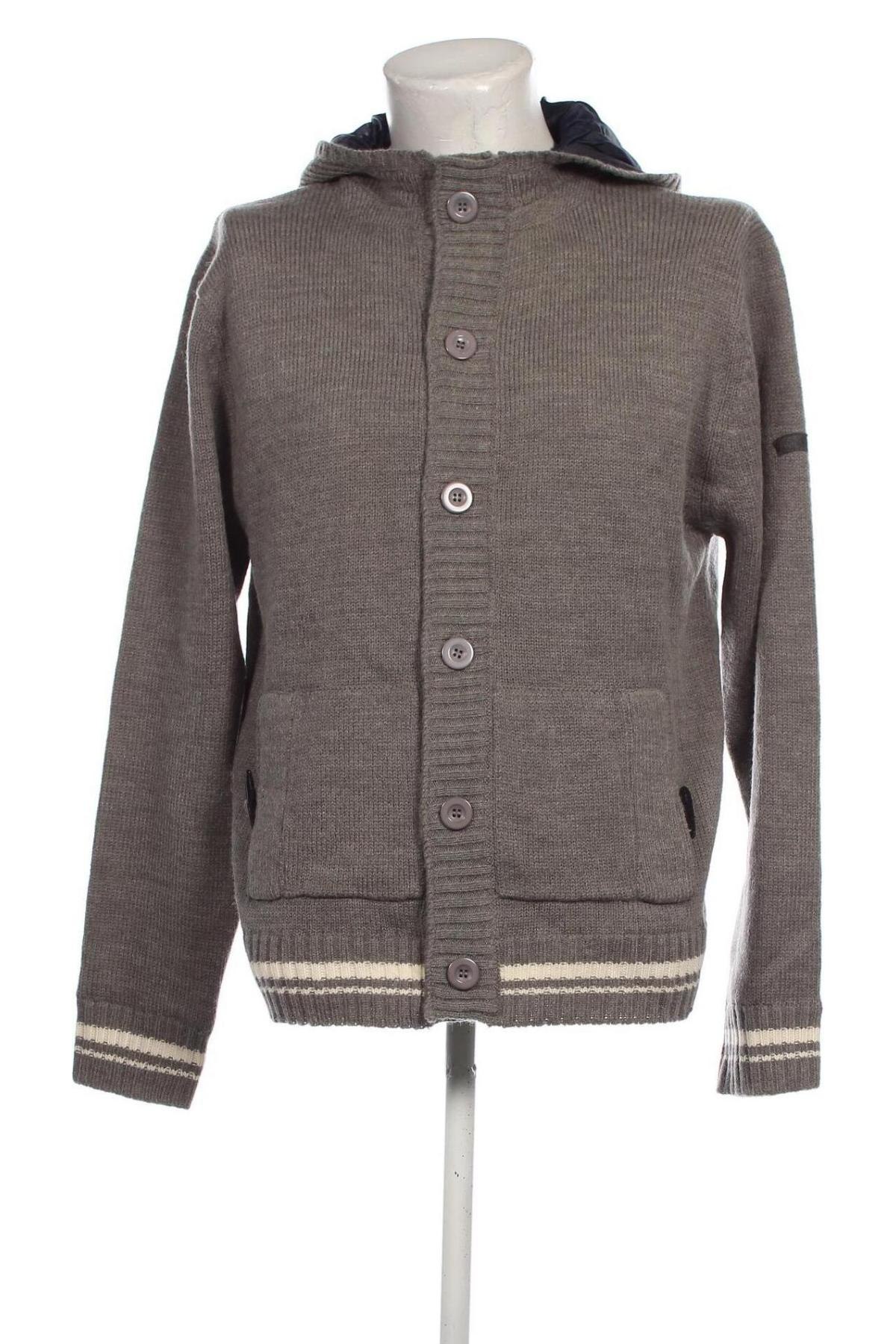 Herren Strickjacke, Größe M, Farbe Grau, Preis 8,99 €