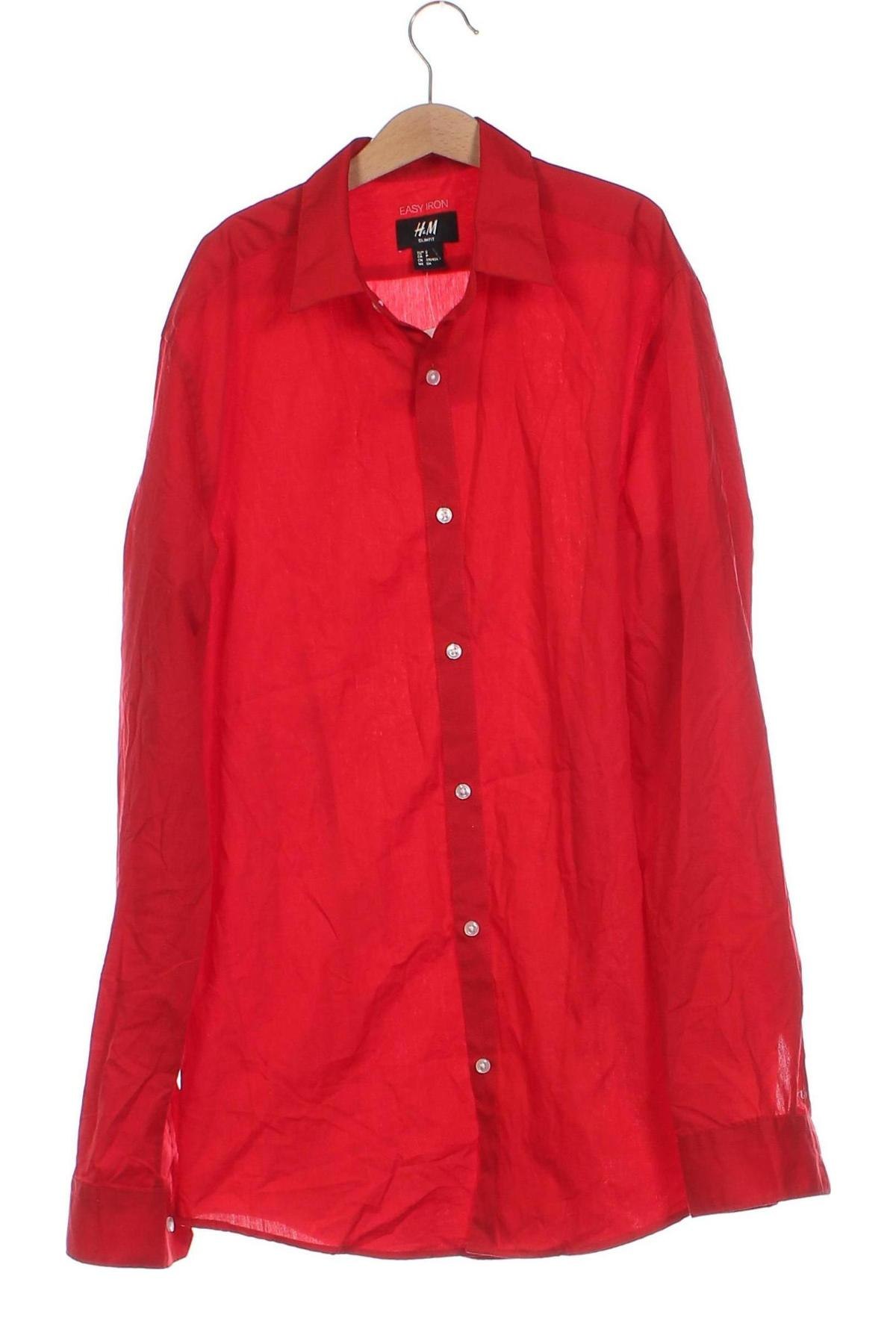 Herrenhemd H&M, Größe S, Farbe Rot, Preis € 3,99