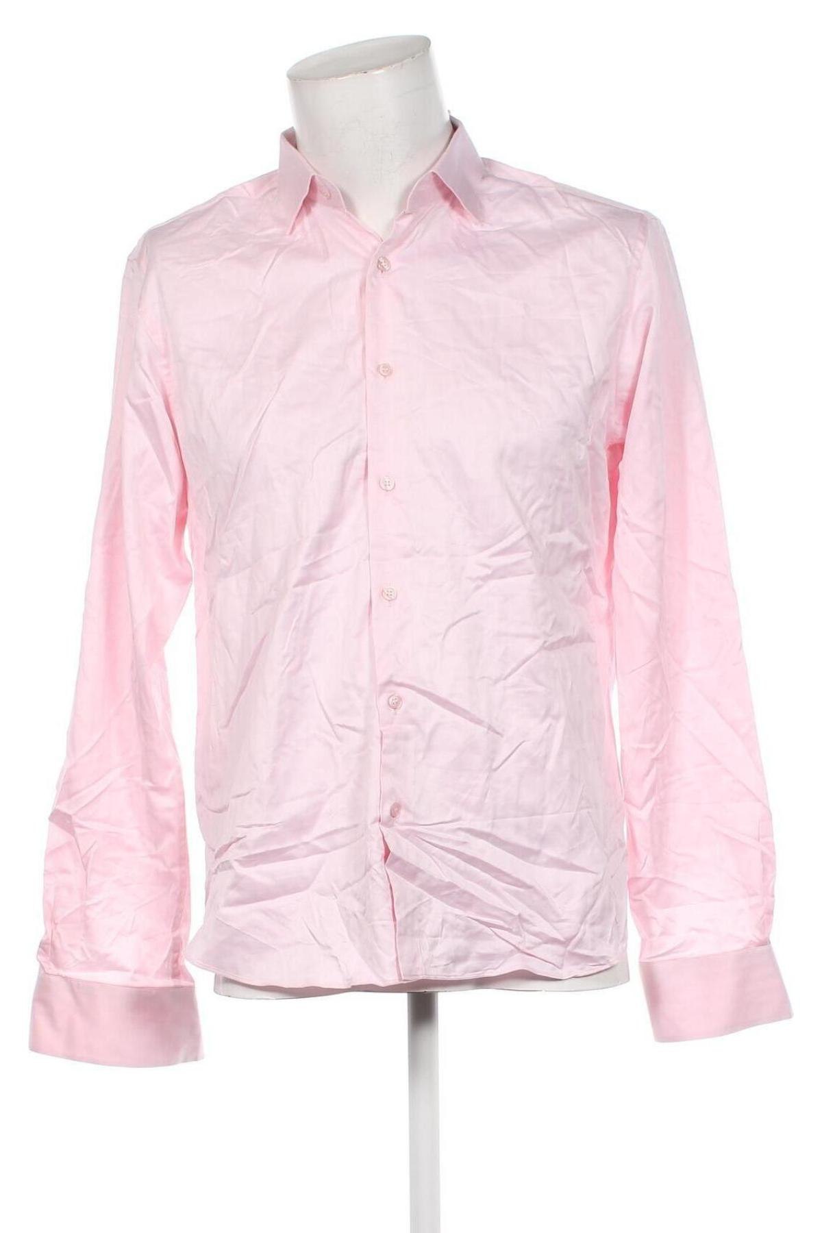 Herrenhemd Oxford, Größe M, Farbe Rosa, Preis 3,99 €