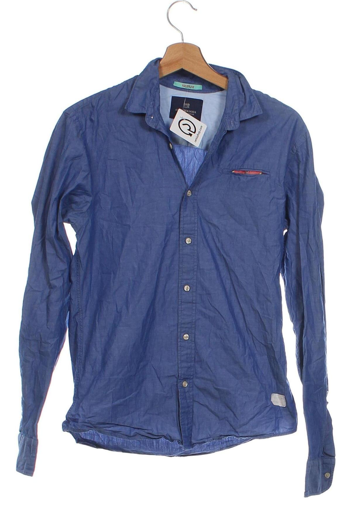 Herrenhemd Scotch & Soda, Größe S, Farbe Blau, Preis 20,99 €