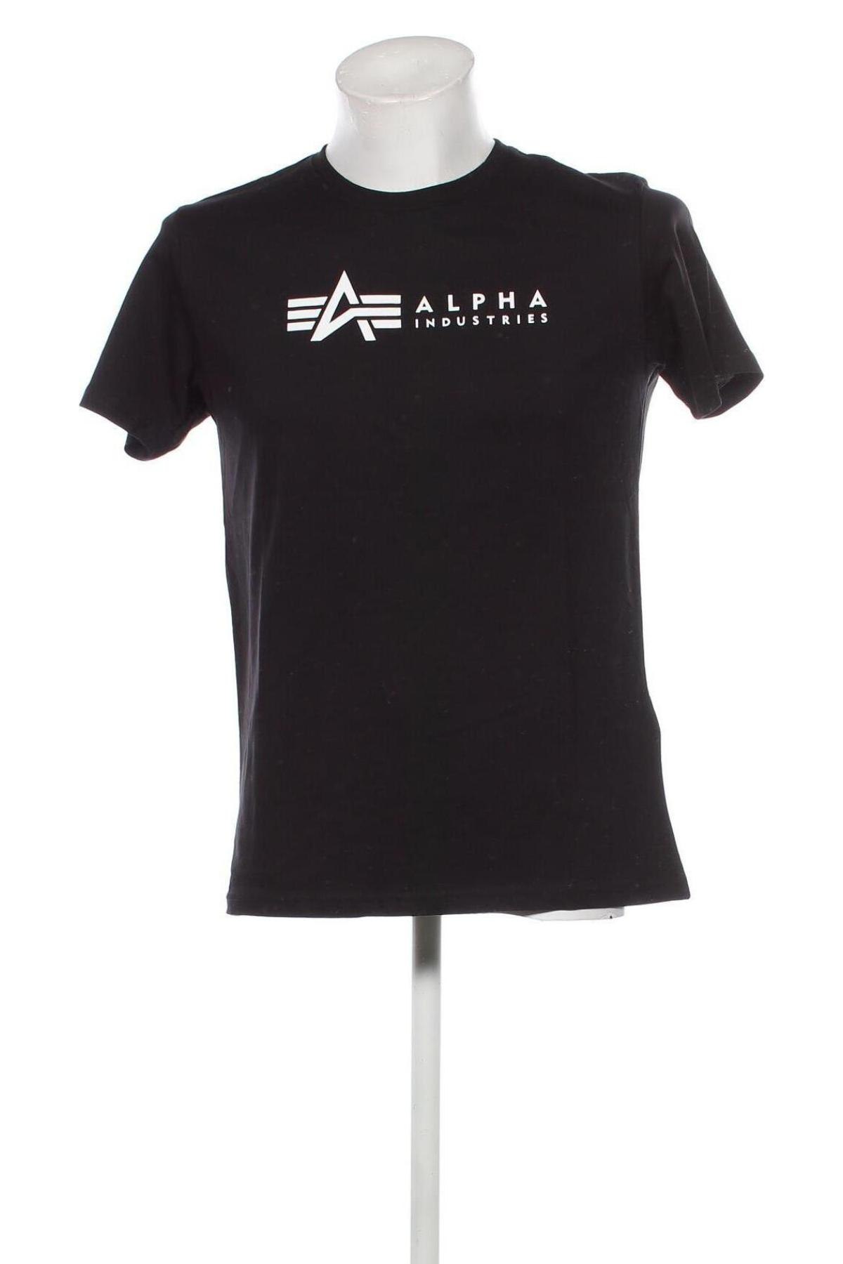 Herren T-Shirt Alpha Industries, Größe M, Farbe Schwarz, Preis 18,99 €