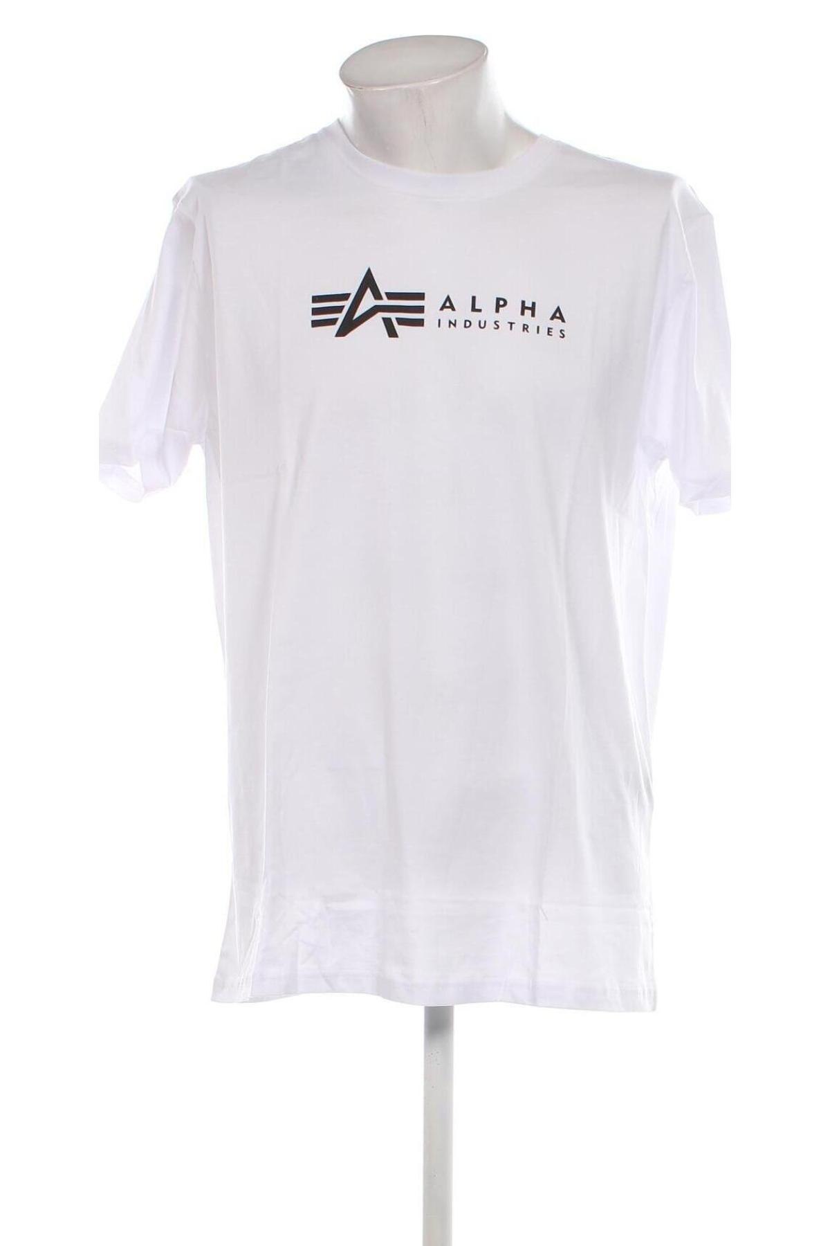 Tricou de bărbați Alpha Industries, Mărime XXL, Culoare Alb, Preț 110,99 Lei