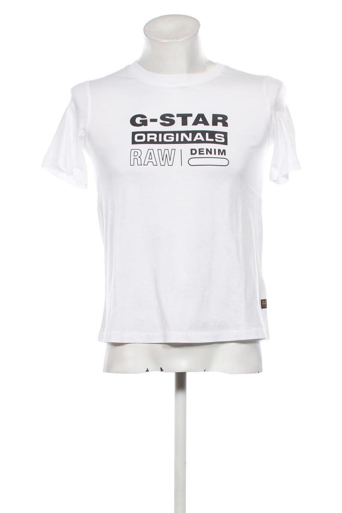 Herren T-Shirt G-Star Raw, Größe S, Farbe Weiß, Preis 29,90 €