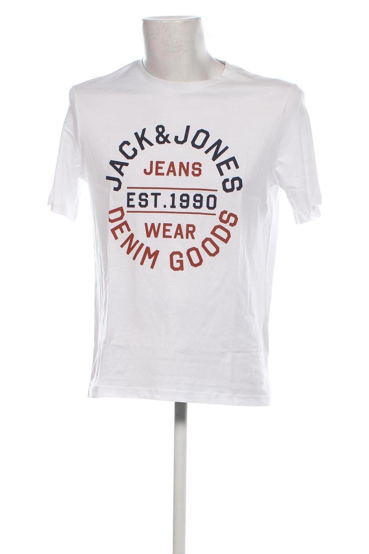 Herren T-Shirt Jack & Jones, Größe M, Farbe Weiß, Preis 14,99 €