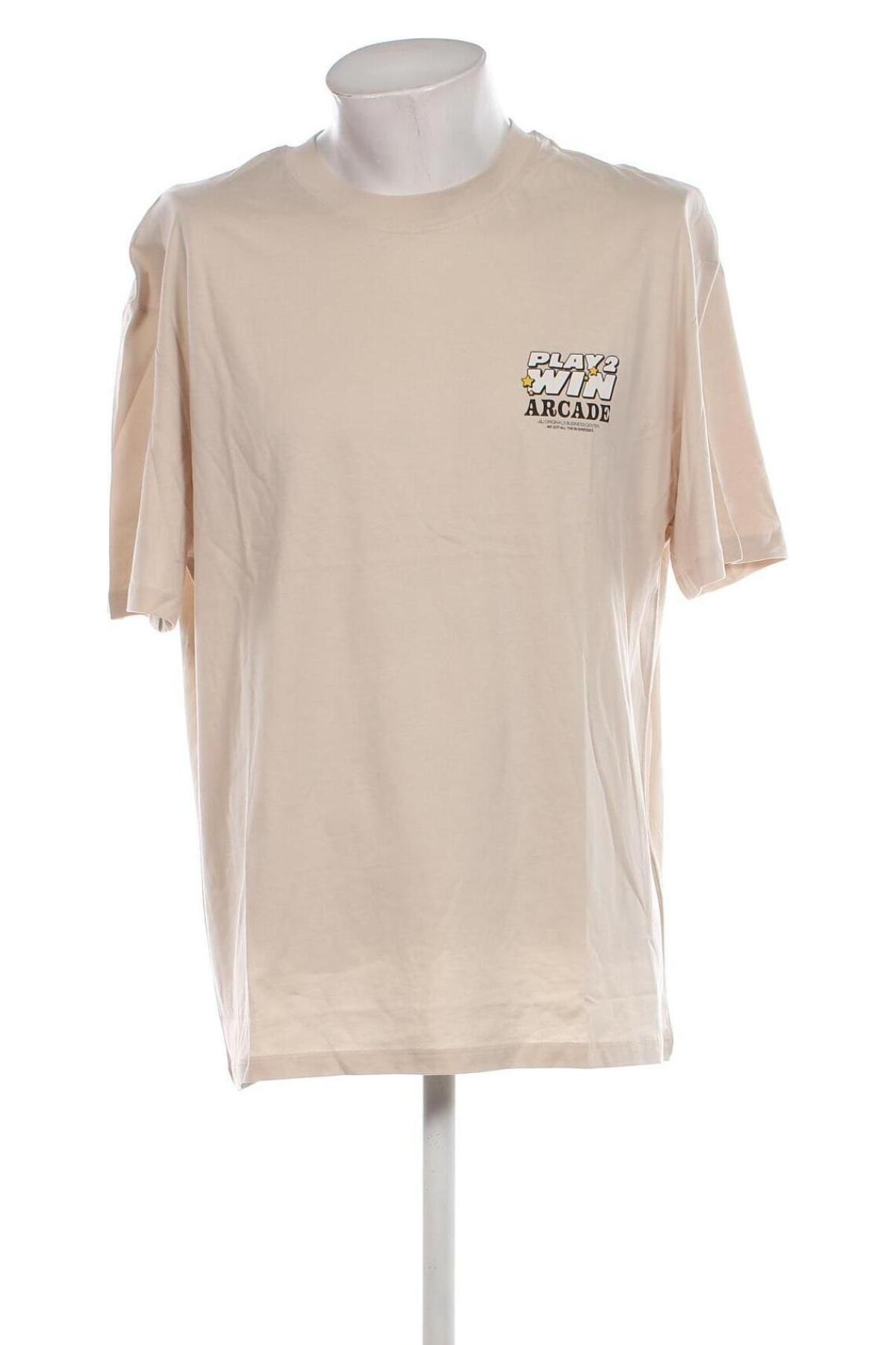 Herren T-Shirt Jack & Jones, Größe XXL, Farbe Beige, Preis € 21,99