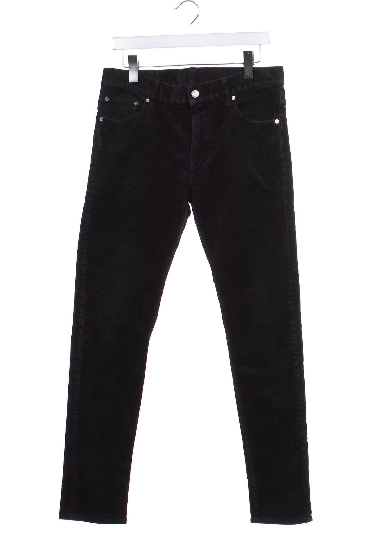 Pantaloni raiați de bărbați Weekday, Mărime M, Culoare Negru, Preț 20,99 Lei