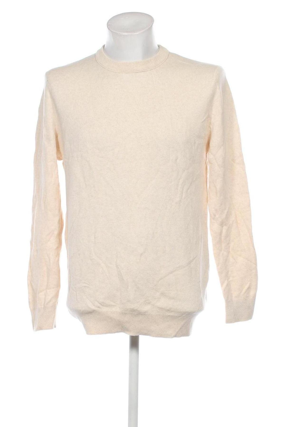 Herrenpullover H&M L.O.G.G., Größe M, Farbe Beige, Preis 7,49 €