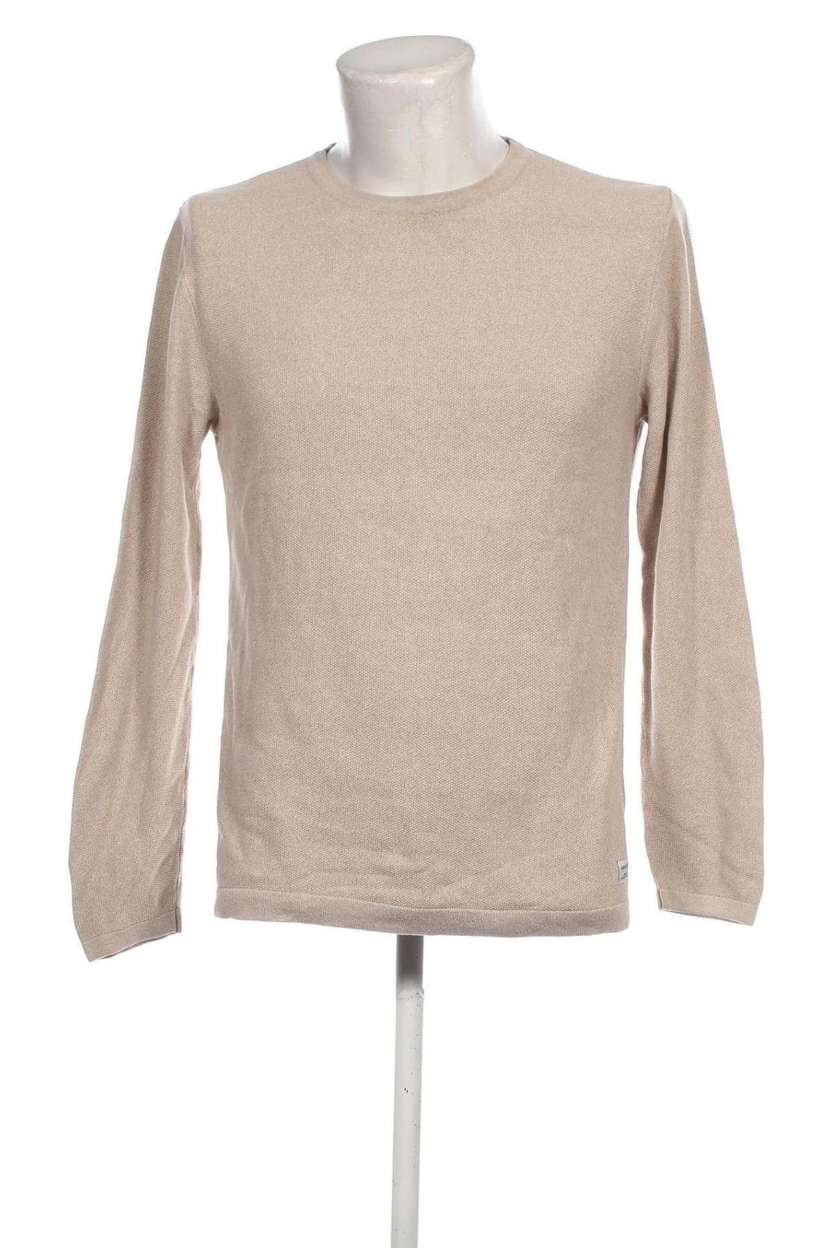 Herrenpullover Jack & Jones, Größe L, Farbe Beige, Preis 12,99 €