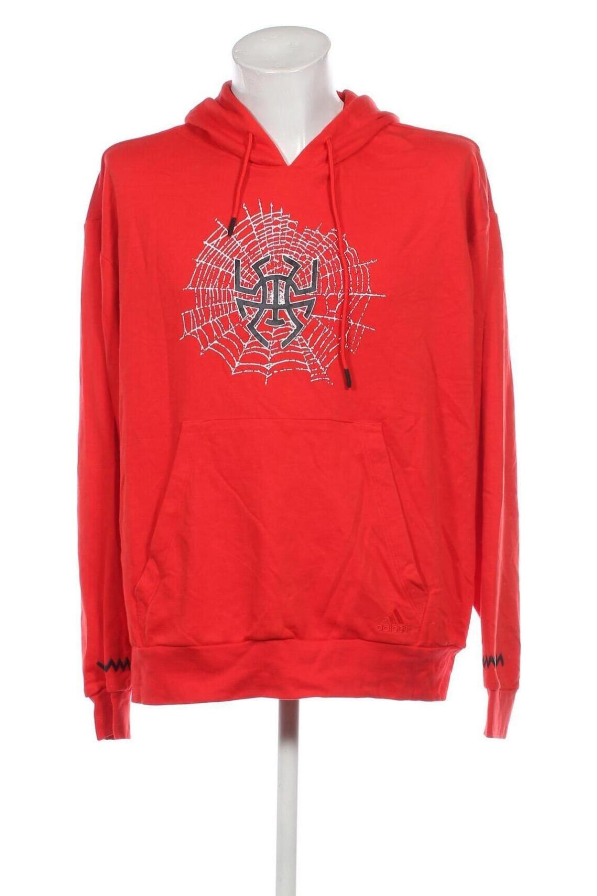 Herren Sweatshirt Adidas, Größe L, Farbe Rot, Preis 51,99 €