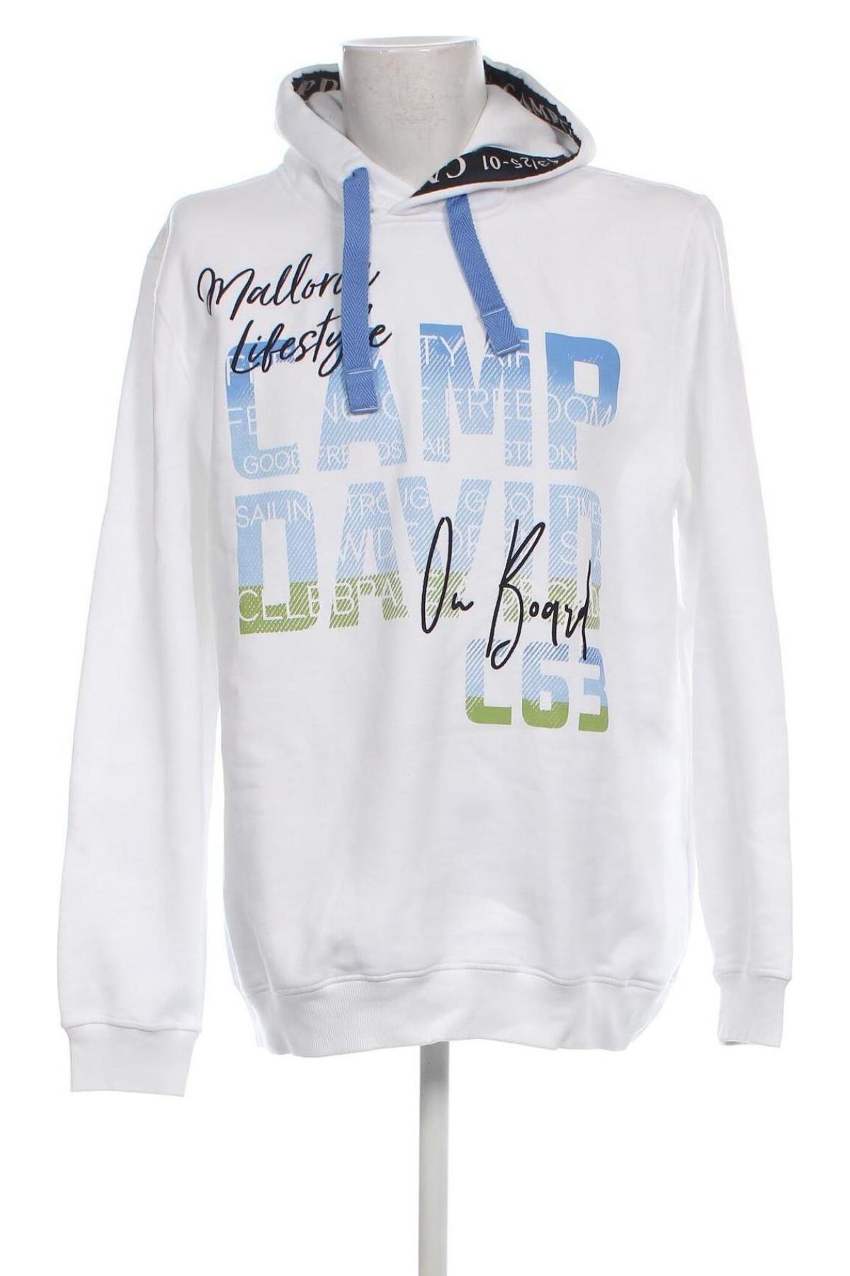 Herren Sweatshirt Camp David, Größe 3XL, Farbe Weiß, Preis 28,00 €