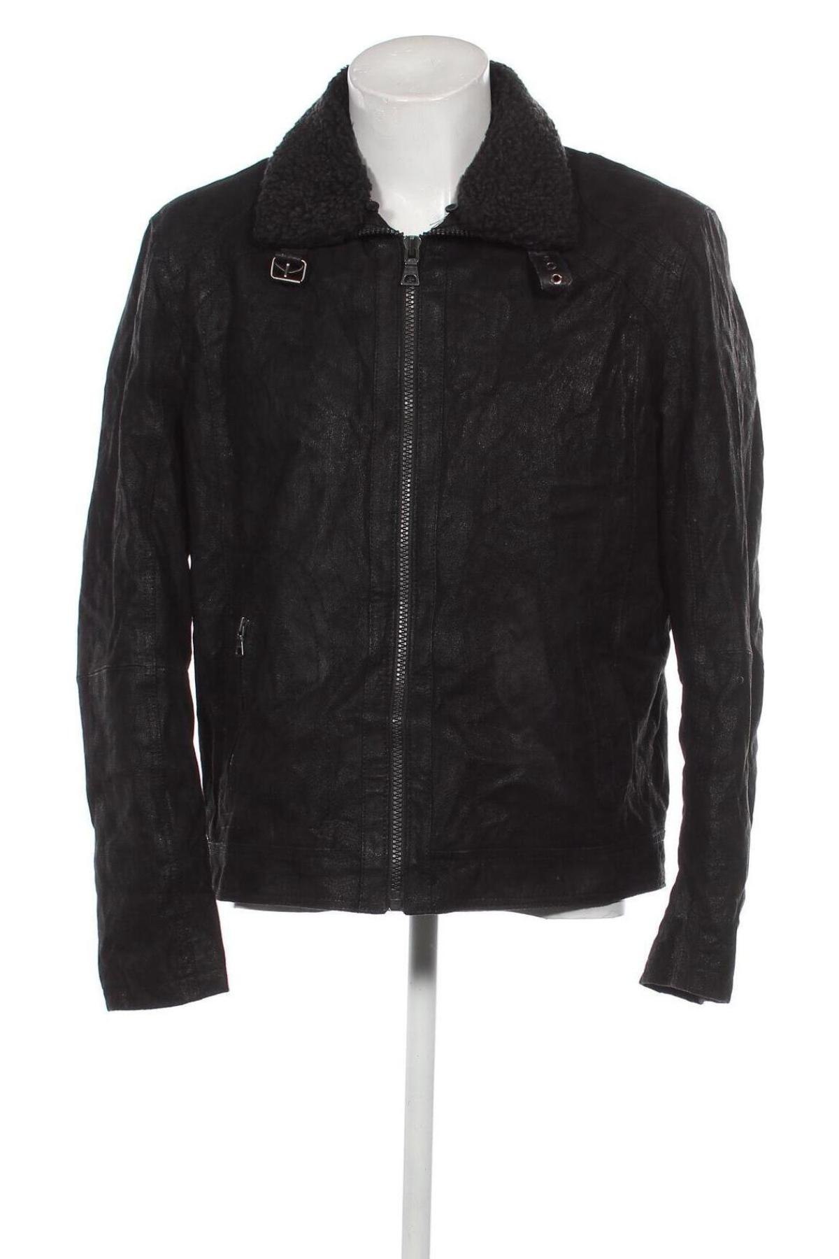 Herren Lederjacke, Größe M, Farbe Schwarz, Preis 48,99 €