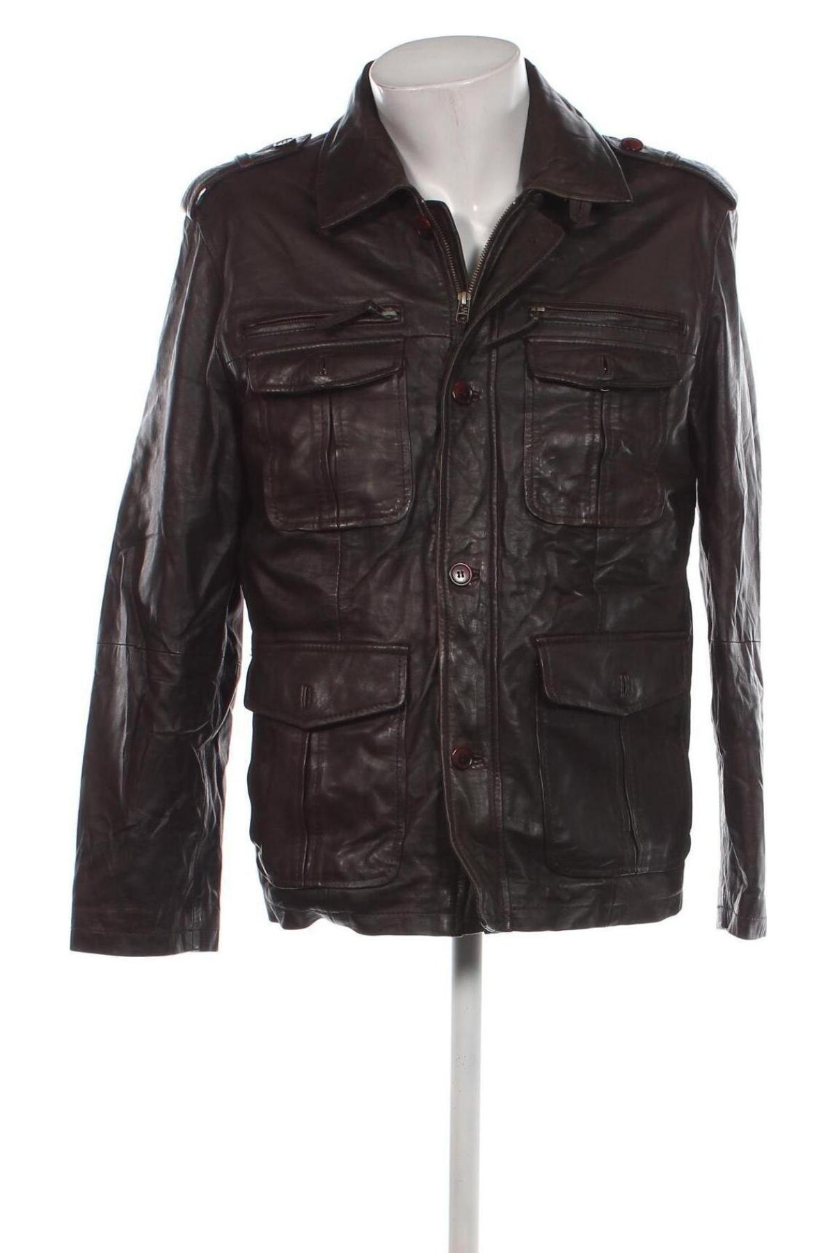 Herren Lederjacke Commander, Größe M, Farbe Braun, Preis 44,99 €