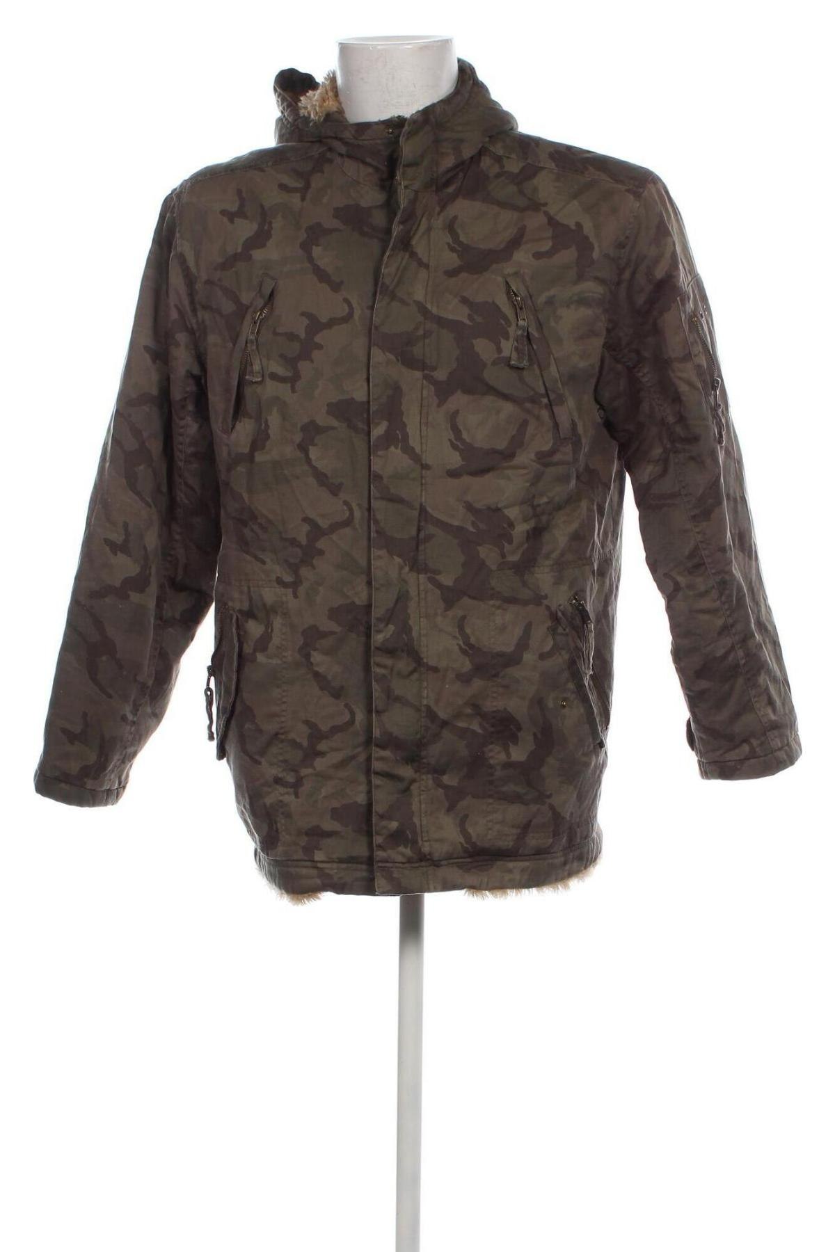 Herrenjacke Fishbone, Größe M, Farbe Grün, Preis 18,99 €