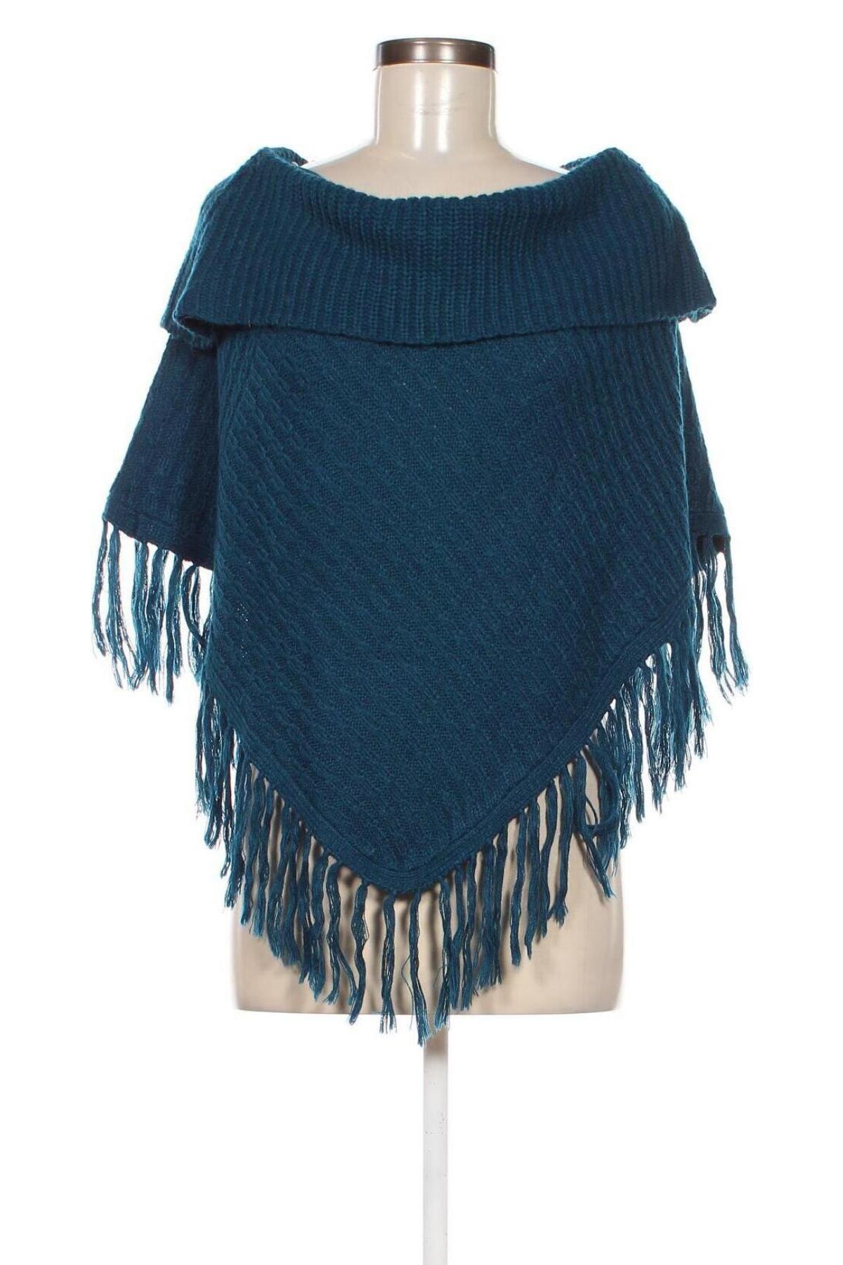 Poncho, Größe M, Farbe Blau, Preis € 6,99