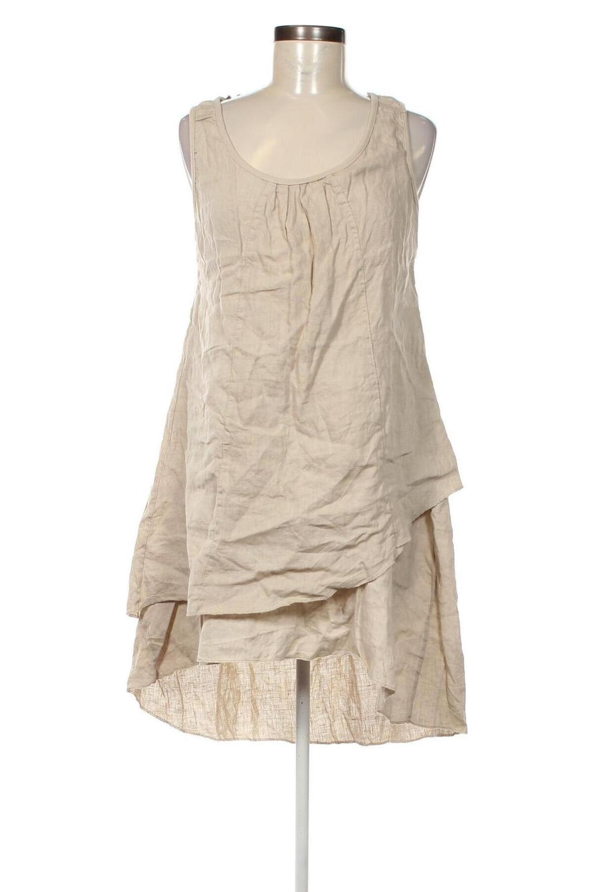 Kleid Made In Italy, Größe M, Farbe Beige, Preis 19,04 €