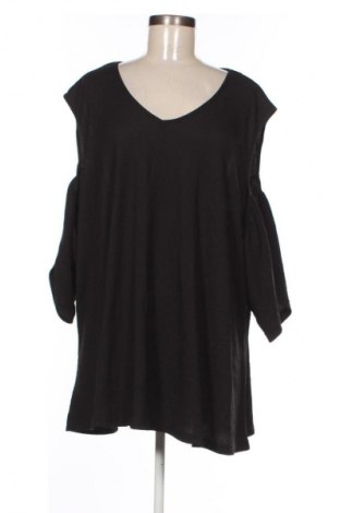 Bluzka damska Laura Torelli, Rozmiar 4XL, Kolor Czarny, Cena 70,99 zł