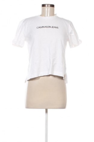 Дамска тениска Calvin Klein Jeans, Размер L, Цвят Бял, Цена 34,99 лв.