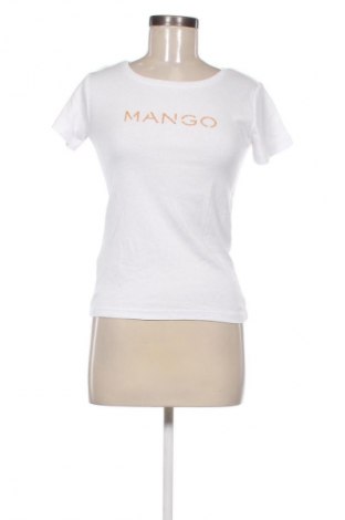 Γυναικείο t-shirt Mango, Μέγεθος XS, Χρώμα Λευκό, Τιμή 21,38 €