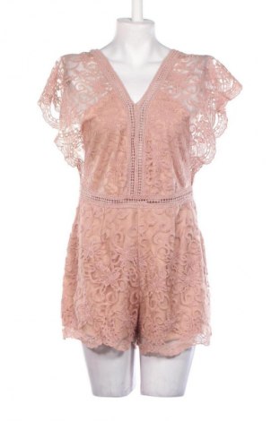 Kurzer Damenoverall Charlotte Russe, Größe L, Farbe Aschrosa, Preis € 11,99