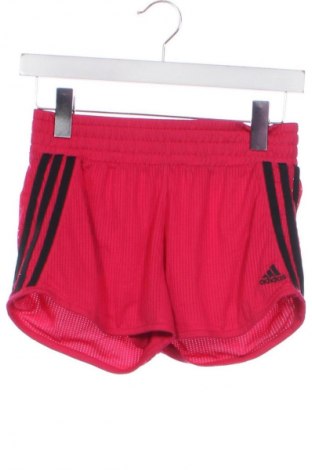Дамски къс панталон Adidas, Размер XS, Цвят Червен, Цена 34,00 лв.