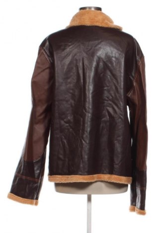 Дамско кожено яке Unbranded, Размер 4XL, Цвят Кафяв, Цена 58,99 лв.