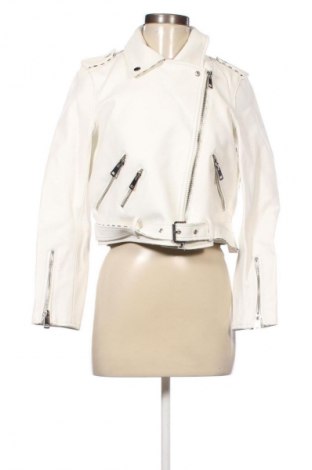 Дамско кожено яке Zara, Размер L, Цвят Бял, Цена 41,99 лв.