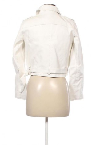 Дамско кожено яке Zara, Размер L, Цвят Бял, Цена 41,99 лв.