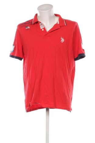 Мъжка тениска U.S. Polo Assn., Размер XXL, Цвят Червен, Цена 33,99 лв.