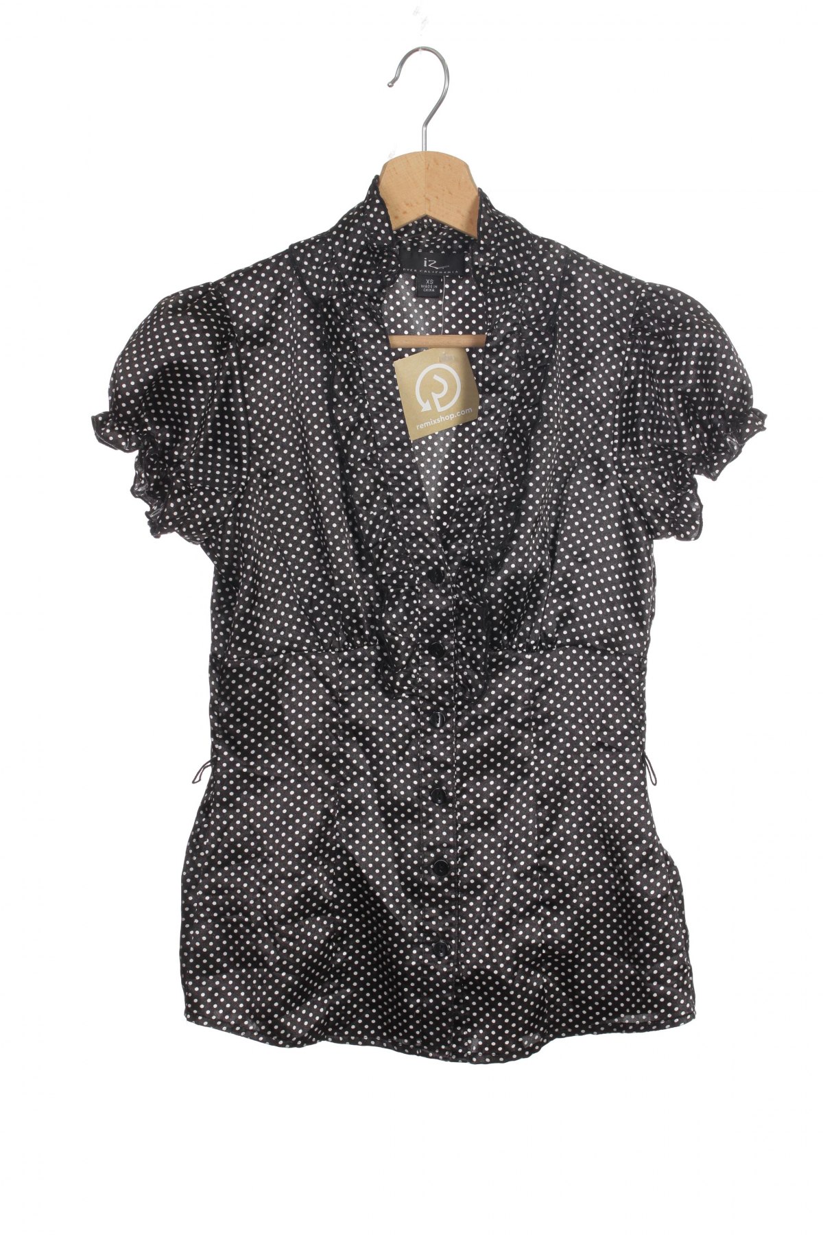 Γυναικείο πουκάμισο Iz Byer, Μέγεθος XS, Χρώμα Μαύρο, Τιμή 12,37 €