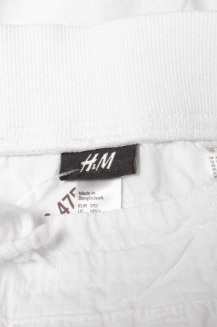 Детски панталон H&M, Размер 14-15y/ 168-170 см, Цвят Бял, Цена 21,00 лв.