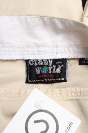 Дамски спортен панталон Crazy World, Размер M, Цвят Бежов, Цена 5,25 лв.