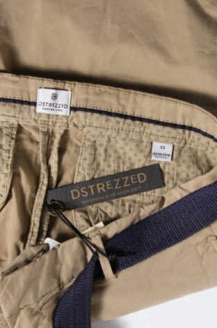 Мъжки къс панталон Dstrezzed, Размер L, Цвят Бежов, 98% памук, 2% еластан, Цена 50,14 лв.