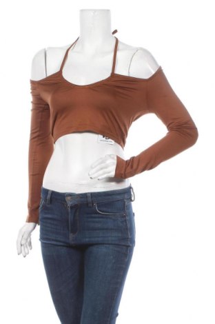 Γυναικεία μπλούζα SHEIN, Μέγεθος S, Χρώμα Καφέ, 95% βαμβάκι, 5% ελαστάνη, Τιμή 16,42 €