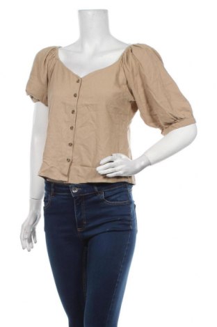 Γυναικεία μπλούζα Vero Moda, Μέγεθος M, Χρώμα Καφέ, 55% λινό, 45% βισκόζη, Τιμή 35,57 €