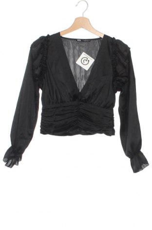 Дамска блуза Zara, Размер XS, Цвят Черен, Цена 48,00 лв.