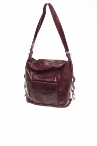 Дамска чанта Firenze Artegiani, Цвят Червен, Естествена кожа, Цена 200,87 лв.