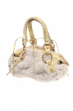 Дамска чанта Francesco Biasia, Цвят Сив, Естествена кожа, естествен косъм, Цена 69,00 лв.
