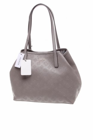 Γυναικεία τσάντα Guess, Χρώμα Γκρί, Δερματίνη, Τιμή 110,23 €
