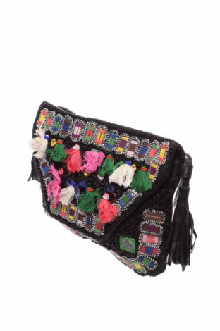Дамска чанта HARMONYa CULTURE, Цвят Черен, Текстил, естествена кожа, Цена 129,50 лв.