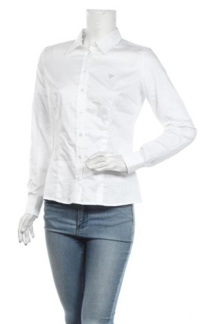 Дамска риза Guess, Размер S, Цвят Бял, 95% памук, 5% еластан, Цена 134,25 лв.
