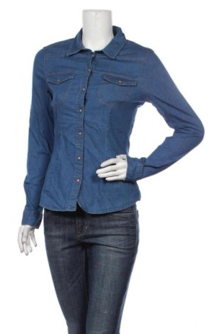 Γυναικείο πουκάμισο Springfield, Μέγεθος S, Χρώμα Μπλέ, 98% βαμβάκι, 2% ελαστάνη, Τιμή 21,44 €