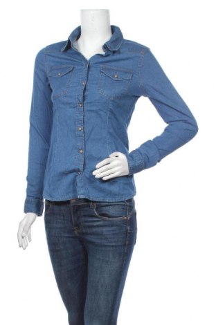 Γυναικείο πουκάμισο Springfield, Μέγεθος S, Χρώμα Μπλέ, 98% βαμβάκι, 2% ελαστάνη, Τιμή 23,12 €