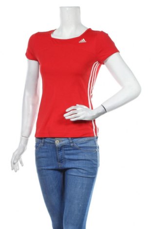Damen Sport Shirt Adidas, Größe S, Farbe Rot, Polyamid, Preis 23,66 €